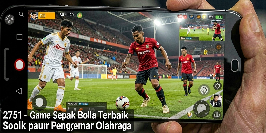 Screenshot gameplay menampilkan pemain yang sedang berlari dan dribble bola.