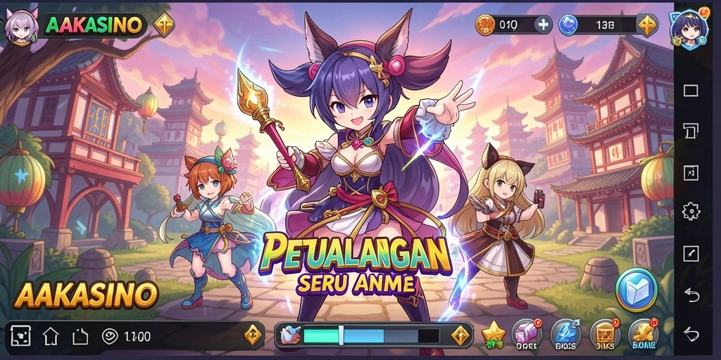 Gameplay seru bersama karakter anime favorit di AAKASINO.