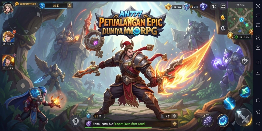 Tampilan gameplay AN777 yang intens dan memukau di dunia MMORPG.
