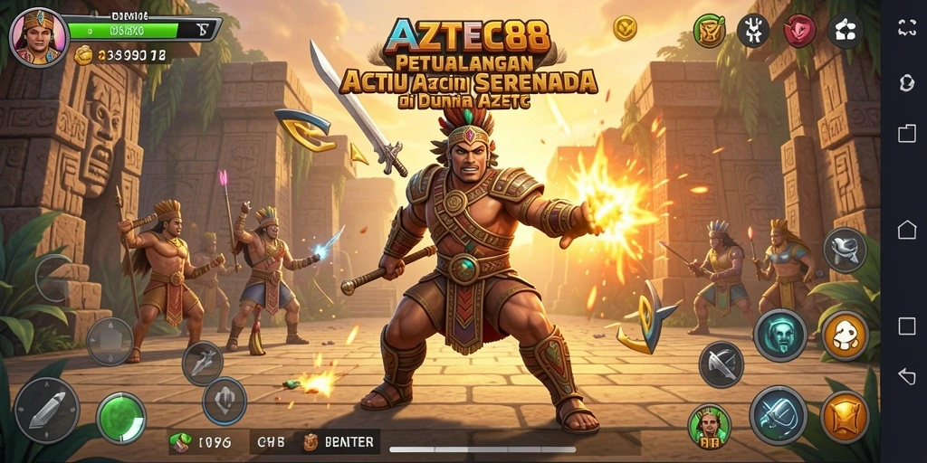Tampilan gameplay AZTEC88 yang seru dan mendebarkan di dunia Aztec.