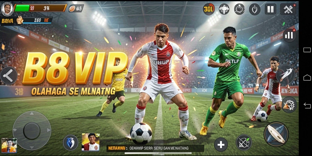 Tampilan gameplay seru B8VIP dengan aksi olahraga yang mendebarkan.
