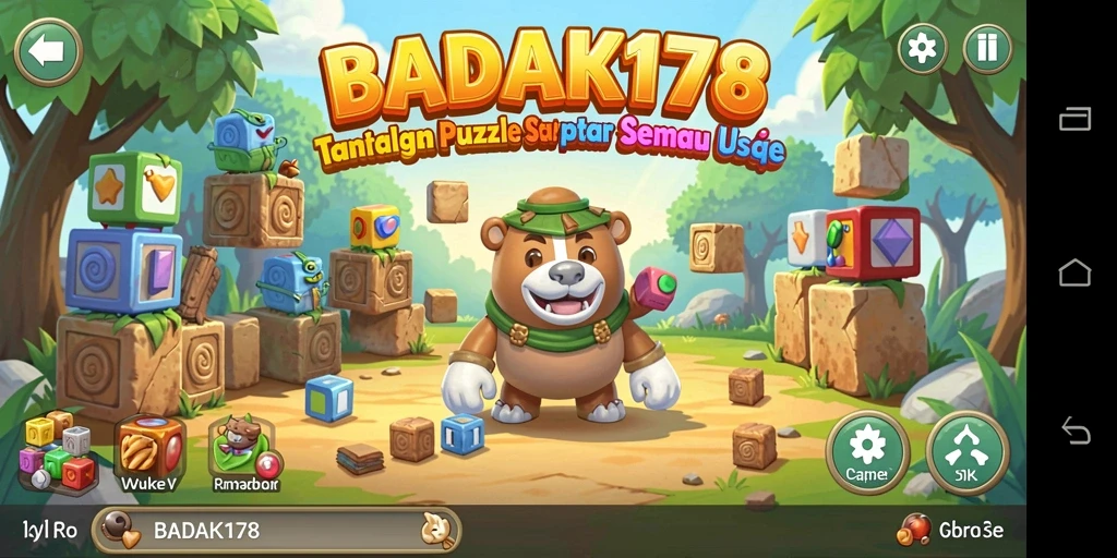 Tampilan gameplay BADAK178 dengan tantangan Puzzle yang menarik.
