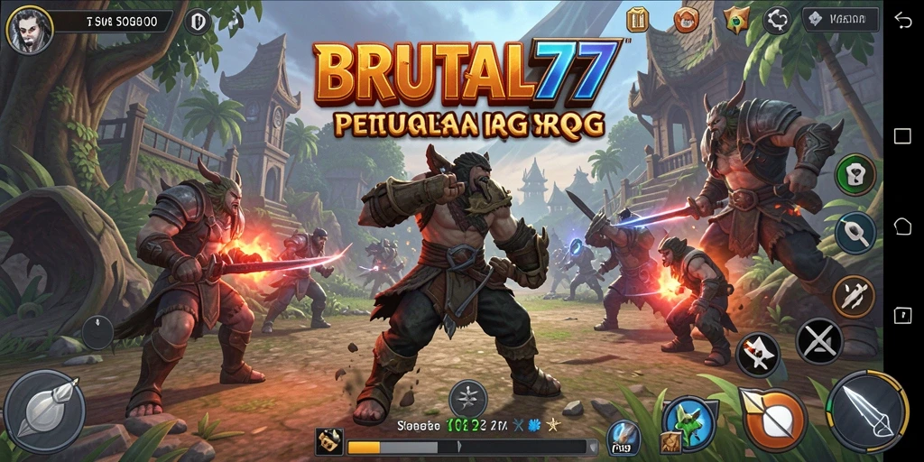 Screenshot gameplay BRUTAL77 menampilkan aksi mendebarkan dalam dunia RPG.