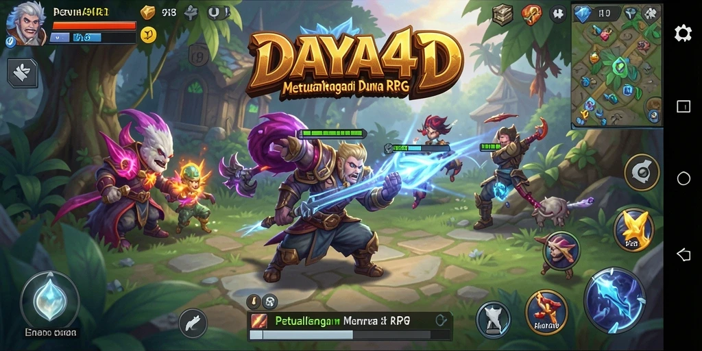 Gameplay DAYA4D yang menampilkan pertarungan dan eksplorasi yang seru.