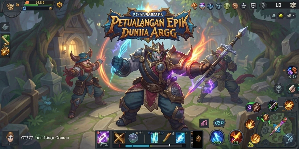 Tampilan gameplay GT777 yang menampilkan pertarungan seru dan eksplorasi dunia.