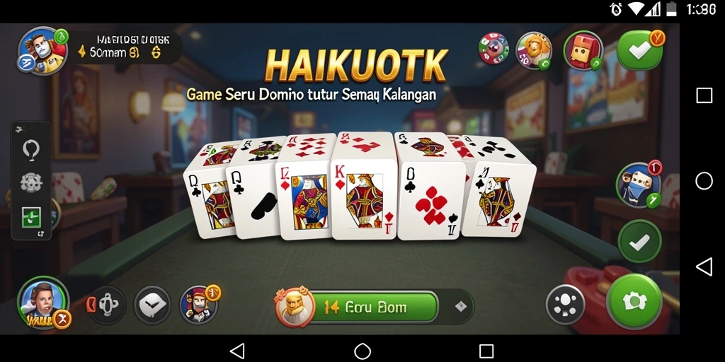 Gameplay seru HAIKUOTK yang menyajikan Domino.