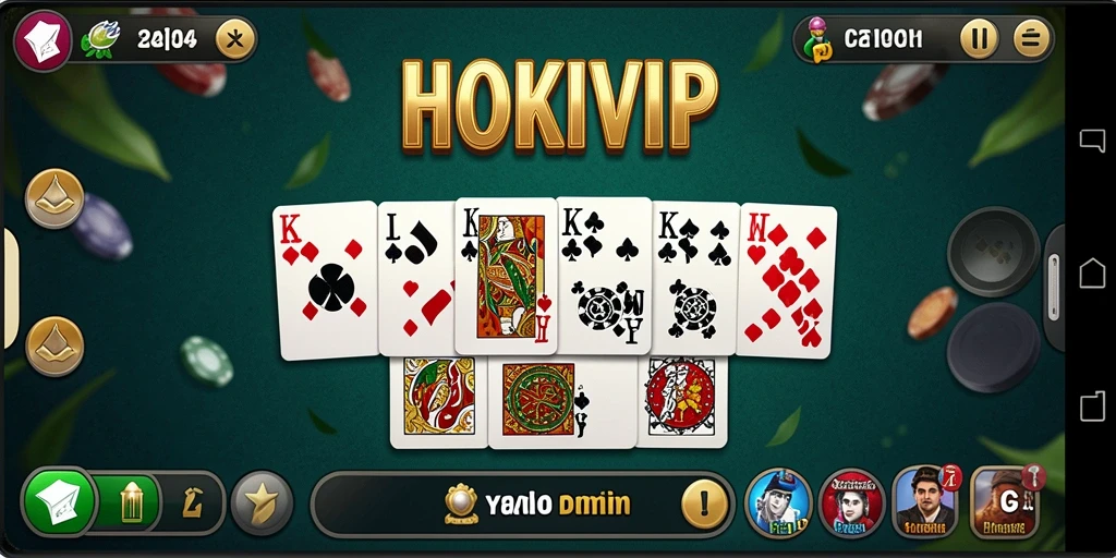 Screenshot HOKIVIP menampilkan aksi seru permainan Domino.