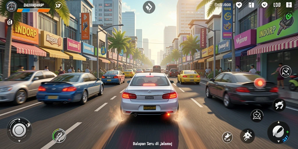 Tampilan gameplay INDORP yang seru dan mendebarkan.