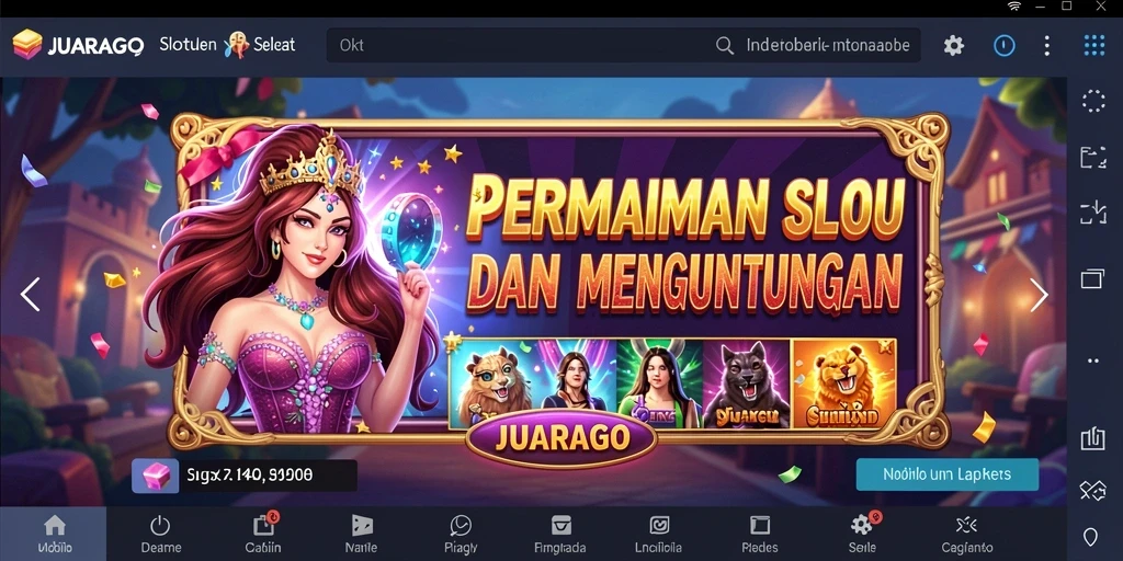 Screenshot utama JUARAGO menampilkan gameplay Slot yang menarik.