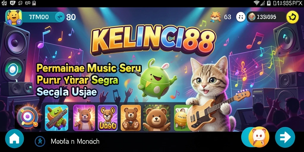 Tampilan gameplay KELINCI88 dengan berbagai pilihan lagu.