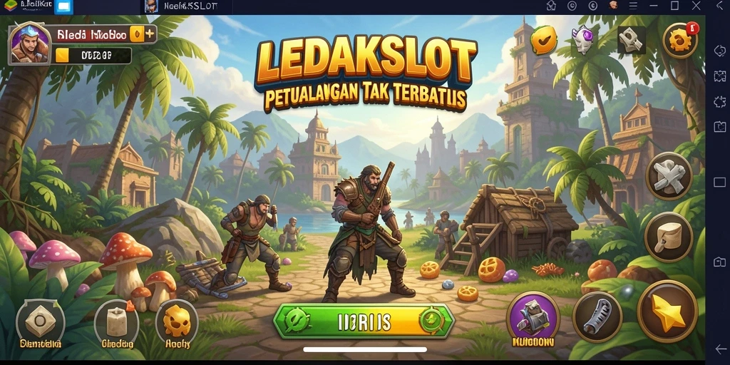 Screenshot gameplay Open World LEDAKSLOT yang menampilkan petualangan seru.