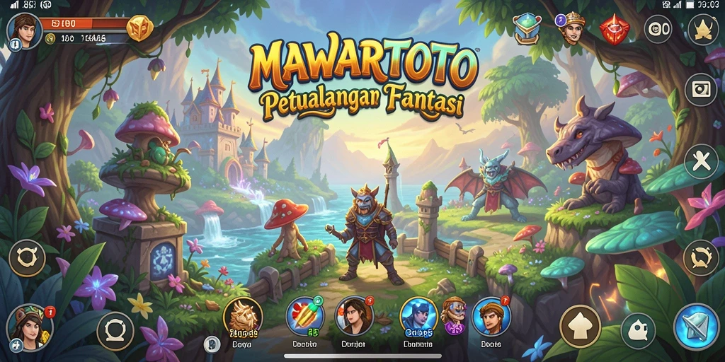 Tangkapan layar utama MAWARTOTO menampilkan aksi seru dalam petualangan di dunia fantasi.