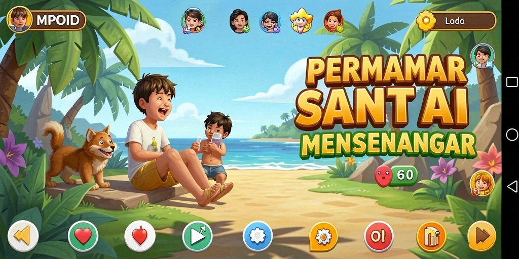 Screenshot MPOID menampilkan gameplay santai dan interaktif.