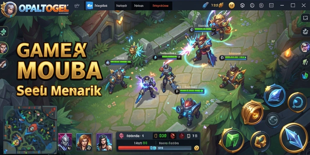 Screenshot menampilkan pertempuran seru dalam gameplay MOBA.