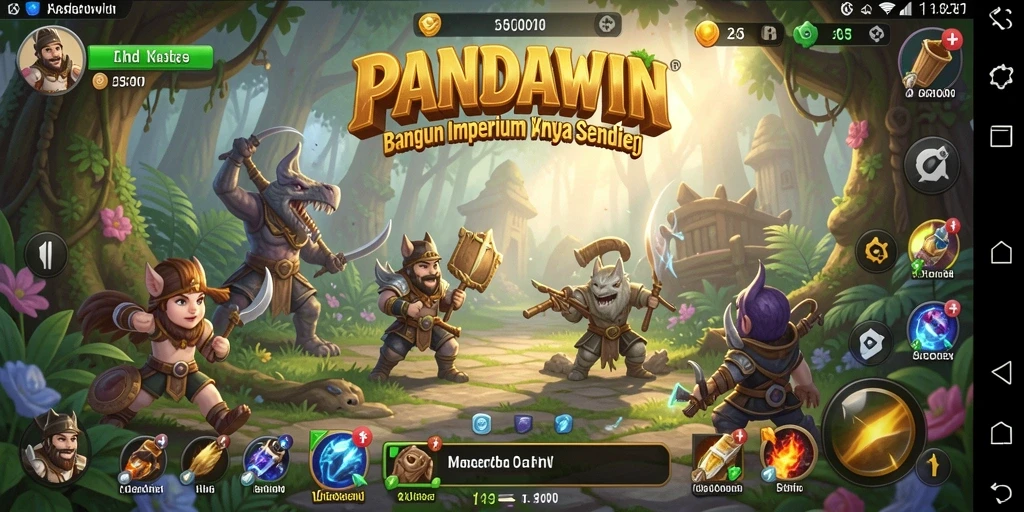 Tampilan gameplay PANDAWIN yang menegangkan dan strategi kreatif.