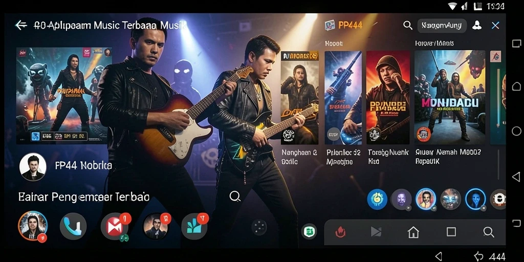 Screenshot gameplay PP444 menunjukkan pengalaman bermain musik yang menarik.