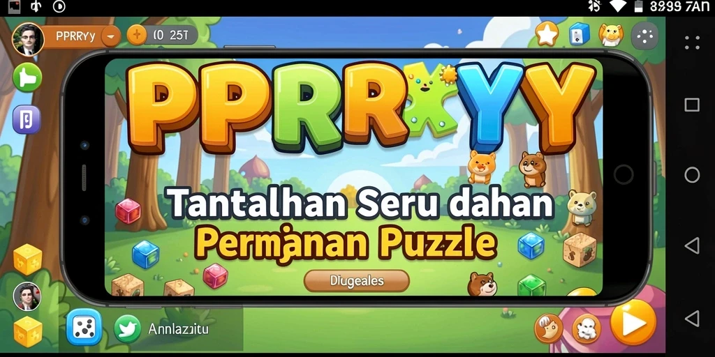 Screenshot gameplay PPRRYY menampilkan tantangan puzzle yang menarik.