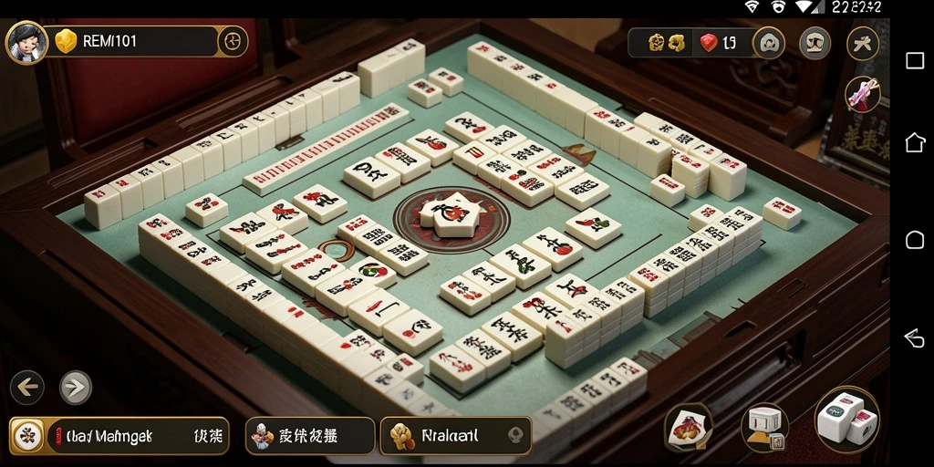 Screenshot gameplay Mahjong menampilkan tantangan seru di REMI101.