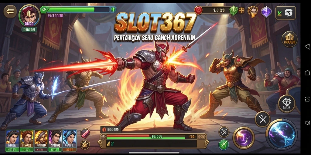 Tampilan layar permainan SLOT367 dengan pertarungan yang mendebarkan.