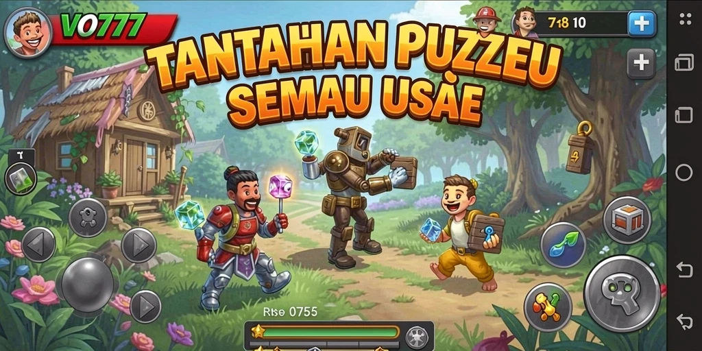 Tampilan menakjubkan dari gameplay puzzle VO777 yang menantang.