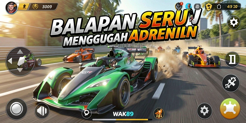 Tampilan gameplay yang seru dan penuh aksi dari WAK89.
